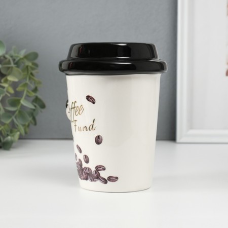Pig a piggy bank Coal with coffee 10.2x12.8x14.2 cm-2