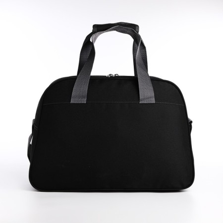 Sports bag with lightning, external pocket, long belt, black/gray color-1