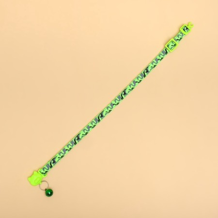 Kotoflash collar, with a bell, 30 x 1 cm, polyester, green-4