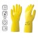 Gloves latex reusable yellow, size l