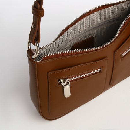 Female bag Textura, small size, brown color-6