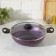 Kazan, 4 l, d = 28 cm, glass cover, two removable handles, purple color
