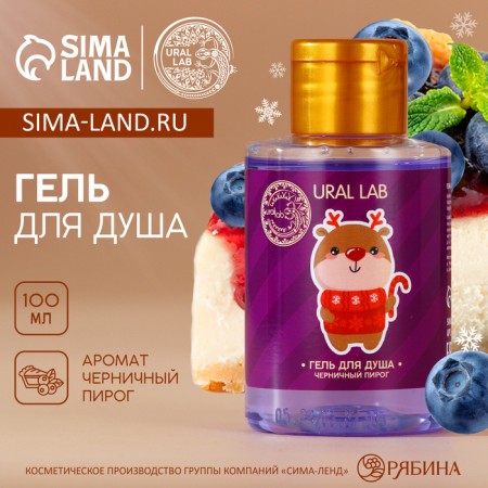 Ural Lab shower gel "Lovely Persians", aroma of blueberry yogurt, 100 ml