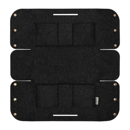 QWERTY organizer for storage, made of felt, 6 l, dark gray color-2