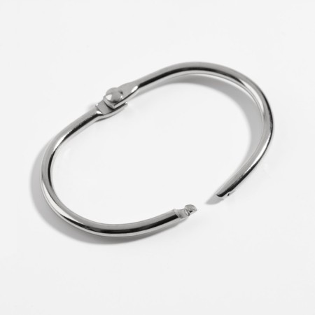 Oval for curtains, 28 × 43 mm / 33 × 48 mm, 10 pcs, silver color-2