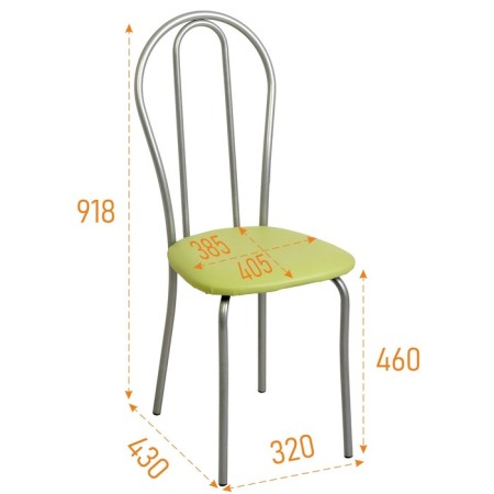 Vienna 2 chair, silver metallic/olive-2