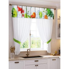 A set of curtains for the kitchen 