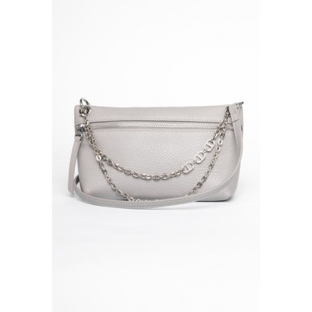 Bag Cross-Body Women's, genuine leather, ludor gray, 25x7x13 cm