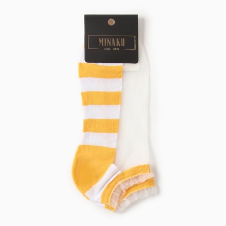 Women's socks glass minku color yellow, size 36-37 (23 cm)-6