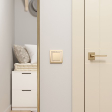 Frame W0012851, 1 Baguette socket, ivory brass-3