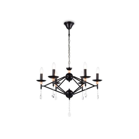 Suspended chandelier Ambrella Light, Modern, TR9597, 6HE14, Black Color Black