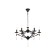 Suspended chandelier Ambrella Light, Modern, TR9597, 6HE14, Black Color Black