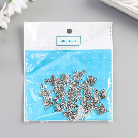 Decor for creativity Metal "Umbrella with a bow" silver 2x1.3 cm-2