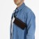 Male purse-clate on the zipper Textura, brown color