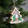 Christmas tree toy "Christmas tree with Santa Claus", from batteries, glow warm white
