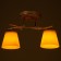 Aryan chandelier 2x60W E27 white 14.5x37x23cm