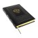 Dated diary 2024 A5 176 sheets, Devente.symbol, hard -skinned artificial leather, embossing foil, lies, cream block 70 g/m2, black