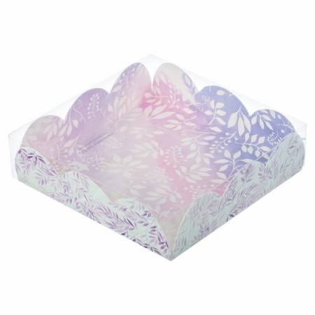 Cookie box, confectionery packaging with PVC lid, “good mood”, 10.5 x 10.5 x 3 cm-1