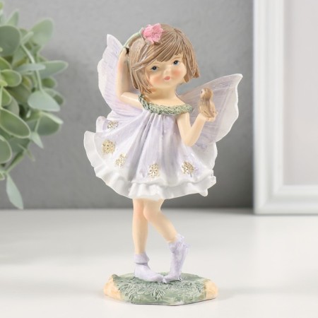 Polystone souvenir "Baby in white with wings" 8.5x5x13 cm