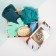 Gift set "Be happy" towel 30x60 cm and bath accessories