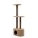 House for cats with a claw, with three claws, jute, 51 x 31 x 132 cm, beige