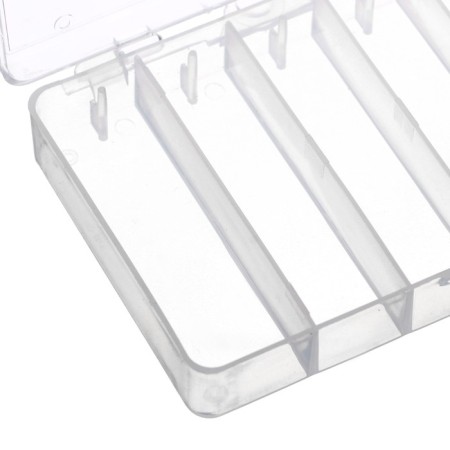 Container for fishing accessories, small, 5 departments, 11.5x9.5x2 cm-3