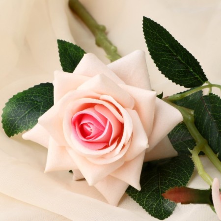 Artificial flowers "roses with spikes" 8x40 cm, peach-1