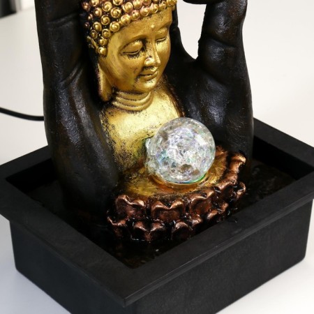 The desktop fountain from the network, backlight "Buddha and hand" 35x20x25 cm-4