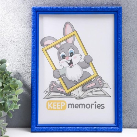 Photo frame plastic L-2 21x30 cm blue (plastic screen)
