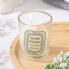 Aromatic candle in a glass 