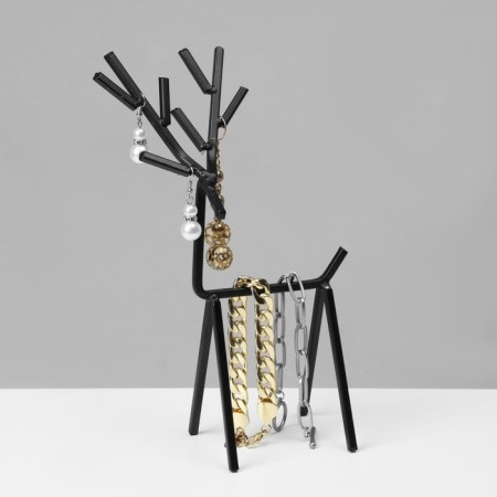 Stand for jewelry "Deer", 23 × 15 cm, black color-1