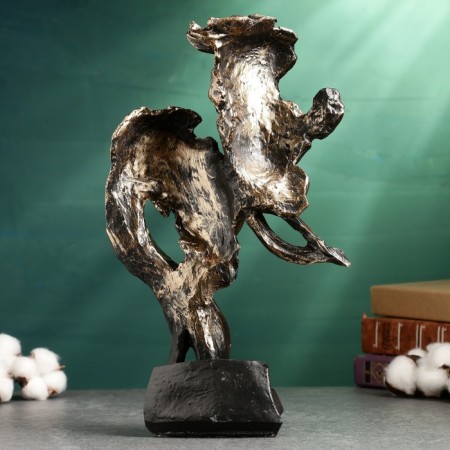 Figure "couple in love - Youth" black with gold, 30cm-2