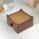 Wooden wiper "walnut", without engraving, with napkins, brown color