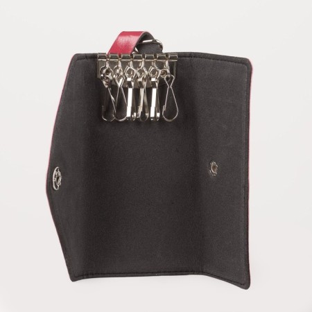 Key on the button, length 11 cm, 7 carbines, red color-2