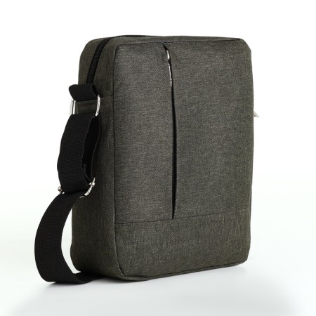 Bag Male Vertical, 18*7*21 cm, lightning department, 2 n/pocket, green