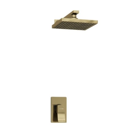 The shower system waserkraft a12610, built -in, tropical shower, color of light bronze