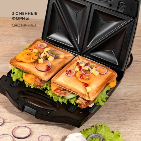 Multipecar Galaxy GL 2959, 800 W, sandwich, grill, Viennese, anti -stick coating, black-5
