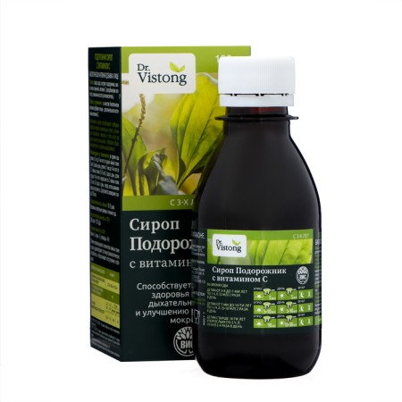 Syrup from cough dt.vistong "Plantain", with vitamin C, 150 ml