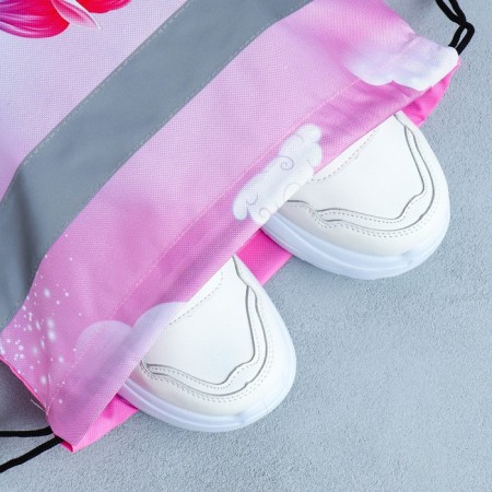 A bag for shoes with a reflective element "Rainbow unicorn" 30 x 40 cm-6