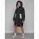 Coat insulated winter female, size 48, black color