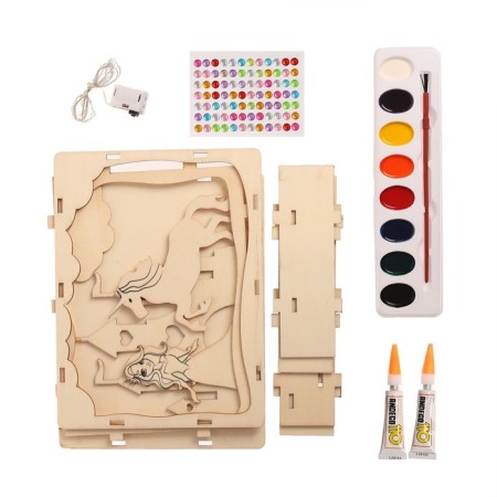 Set for creativity "Create a nightlight: a princess castle", from wood-2