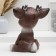 The piggy bank "joyful deer" brown, 24cm
