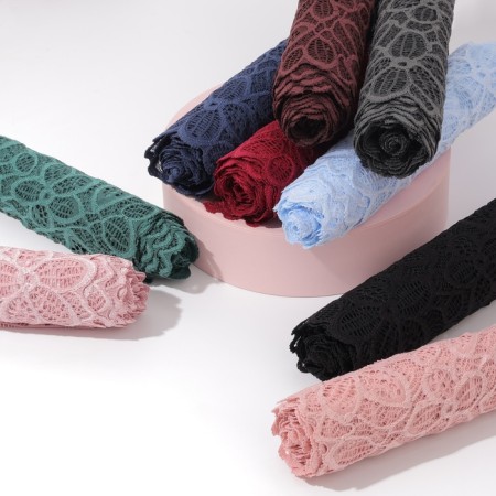 Lace elastic fabric, 180 mm × 2.7 ± 0.5 m, emerald color-3