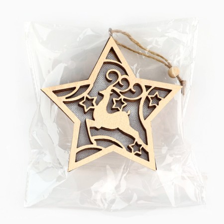 Suspension on a Christmas tree with light "Deer", 11.5 x 11 cm-6