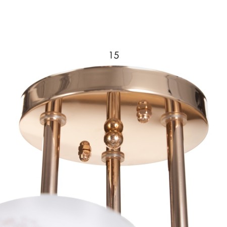 Chase "Olivia" 3x60W E27 gold, white 48x48x28cm-4