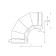 Sandwich-reference 90 °, D 150 × 210 mm, stainless steel, 1.0 mm/0.5 mm