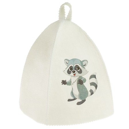 Bath cap with children's thermal traffic "Raccoon"-3