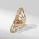 Ring Metal "Trend" peaks, color gold, size 18