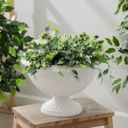 Street Kashpo on the leg "Julia", 8 l, white color-6