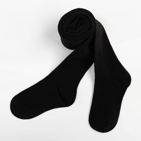 Pantyhose children's terry, black color, height 116-122 cm